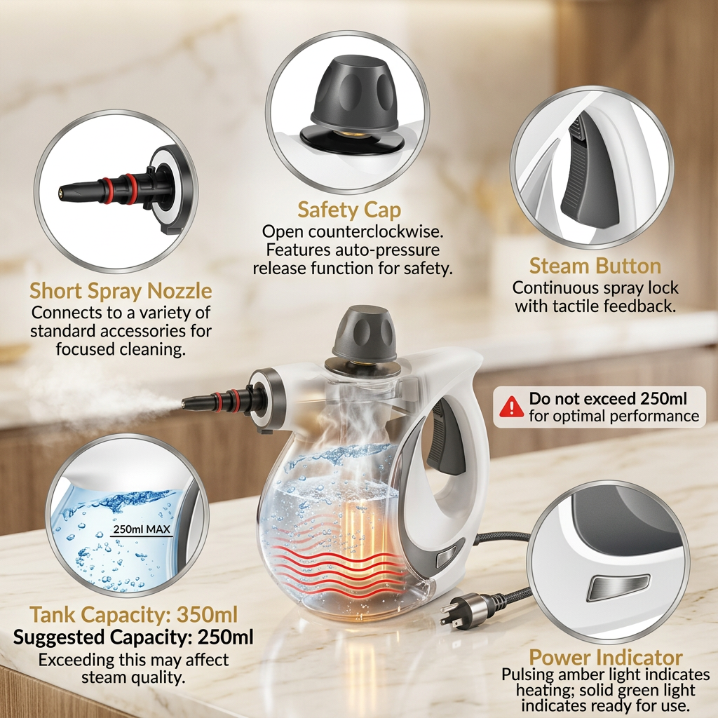 Steamova™  Handheld Steam Cleaner